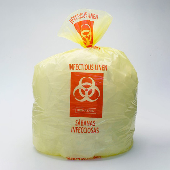 AL-84565 | YELLOW INFECTIOUS LINEN LINER 30.5"W X 43"L, 33 GAL CAP, 250