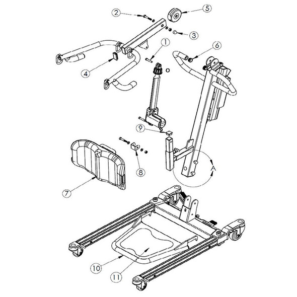 AL-88319 | KNEE PAD WITH MOUNTING BRACKET FOR BESTCARE LIFTS