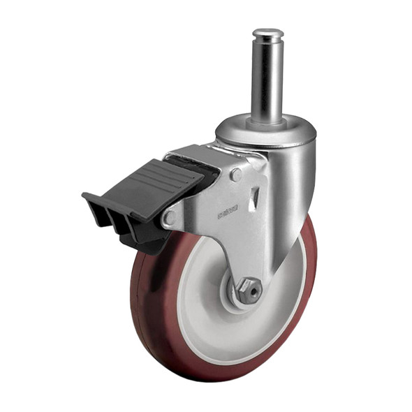 AL-15398-5 | 5" TOTAL LOCK CASTER, BALL POLYURETHANE, GRIP RING