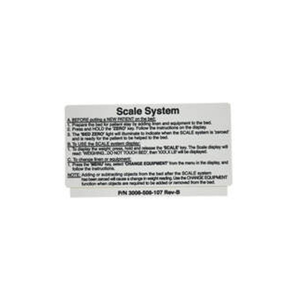 AL-93664 | SCALE SYSTEM - LABEL WITH BED EXIT AND SCALE OPTION