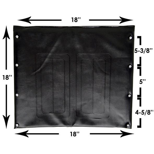 AL-C763-A3 | BACK UPHOLSTERY 18" W X 18" H, BLACK