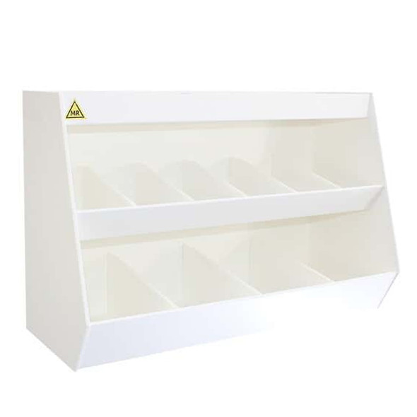 AL-93812 | MRI LAB STORAGE SHELF, 10 BINS 23-7/8"W X 15-7/8"H X 10-1/4"D