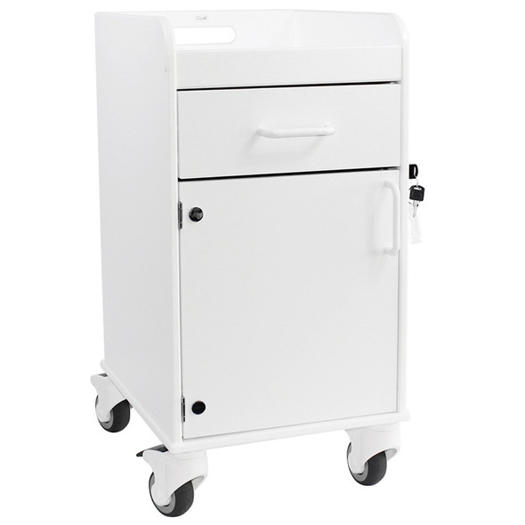 AL-93796 | BEDSIDE CART W/LOCKING DRAWER HINGED DOOR BULK STORAGE AREA