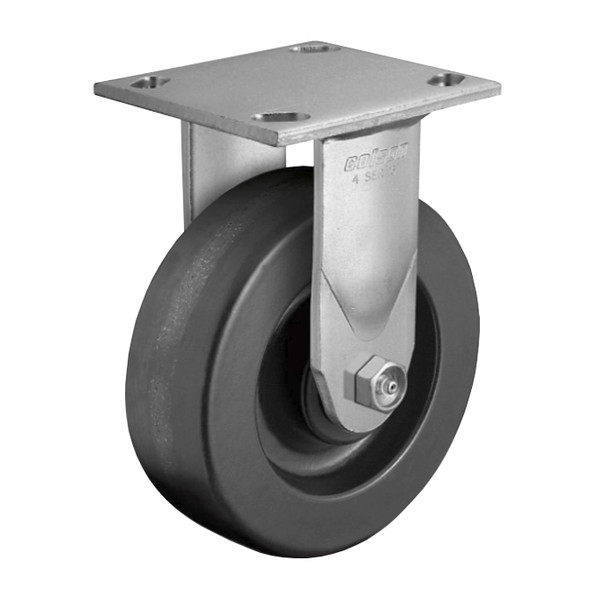 AL-4809 | 6" RIGID CASTER, TOP PLATE PHENOLIC WHEEL, ROLLER BEARING