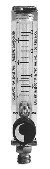 AL-53943 | O2 LOW FLOWMETER W/AUX VALVE /DISS HAND TIGHT