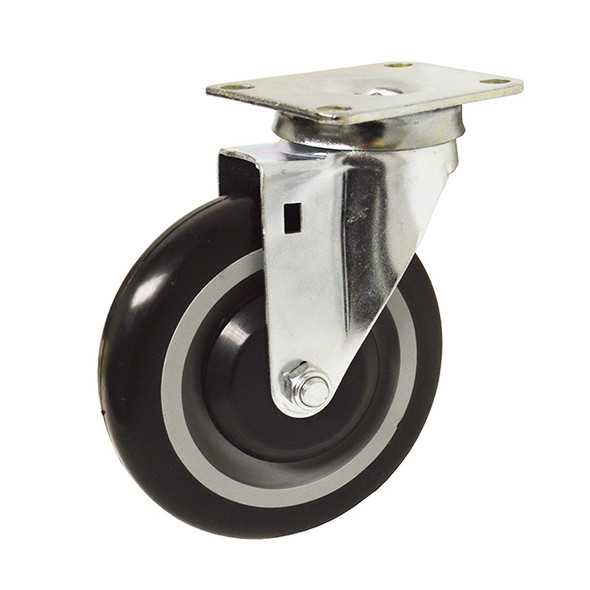 AL-57105 | 5" SWIVEL CASTER, POLYURETHANE BALL, 2-1/2" X 3-5/8" PLATE