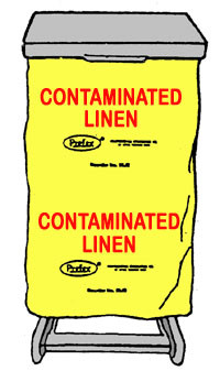 AL-60902 | POLY ISOLATION BAGS YELLOW W/ RED PRINT