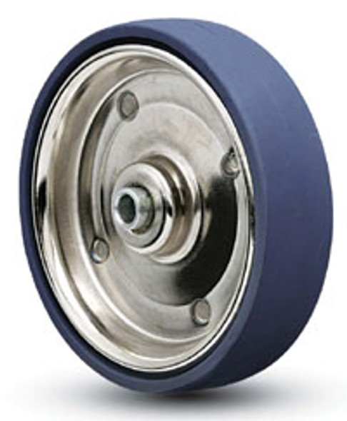 AL-71945 | 3-1/2" WELDED DISC WHEEL BLUE POLYURETHANE TREAD