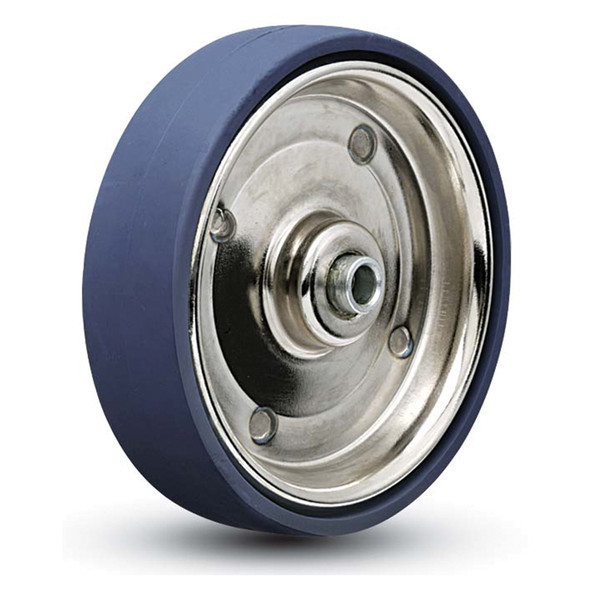 AL-71945 | 3-1/2" WELDED DISC WHEEL BLUE POLYURETHANE TREAD