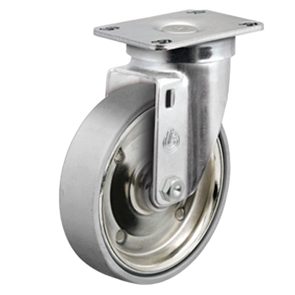 AL-72012 | 4" TOP PLATE SWIVEL CASTER BALL BEARING, WELDED GREY DISC