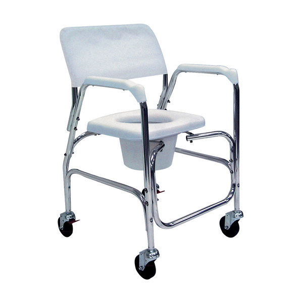 AL-72837 | TRANSPORT SHOWER CHAIR W/ PADDED SEAT; 260LB CAP.