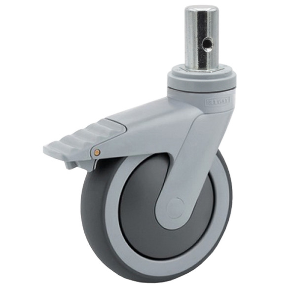 AL-49315MM | 5" TOTAL LOCK CASTER, TPR CART-WASHABLE, 1" BOLT STEM