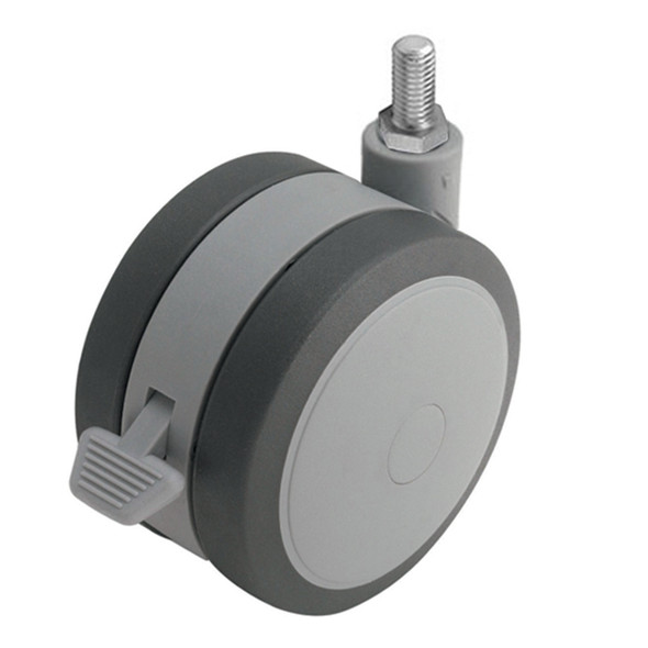 AL-57256-41 | 5" SWIVEL CASTER W/ BRAKE 1/2"-13 X 1" THREADED