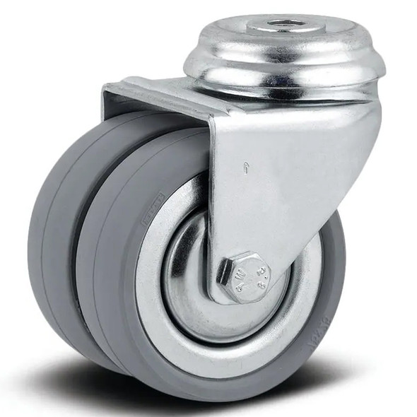 AL-57588HD | 2" SWIVEL CASTER, HOLLOW KINGP RUBBER, CONE BALL