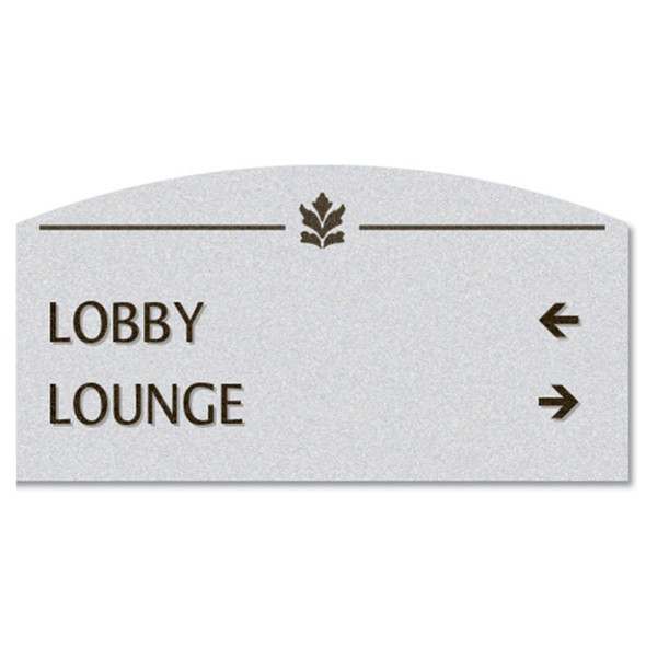 AL-CTLP-D48 | 2-LINE DIRECTIONAL SIGN 4.25"H X 8.25"W