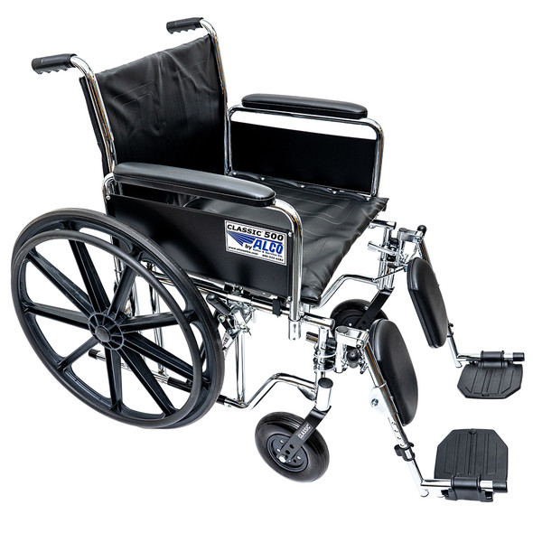 AL-70032 | 22"W CLASSIC 500 WHEELCHAIR SPECIFY ARM TYPE/LEG/FOOTREST