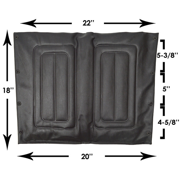AL-64829 | 22" BACK UPHOLSTERY BOLT-ON WITH FLARE