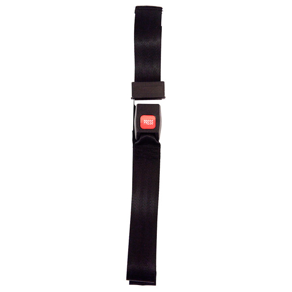 AL-320 | SEAT BELT 54" X 2" AUTOMOTIVE TYPE BUCKLE, BLACK