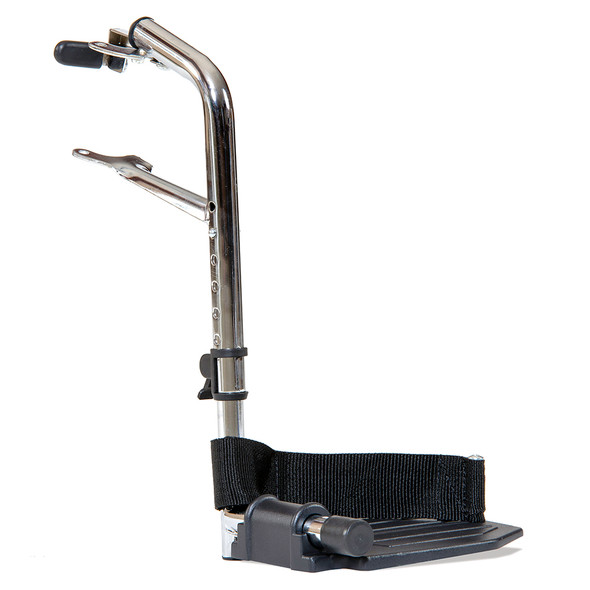 AL-64421 | FOOTREST W/ HEEL LOOPS (PAIR) BLACK METAL FOOTPLATE