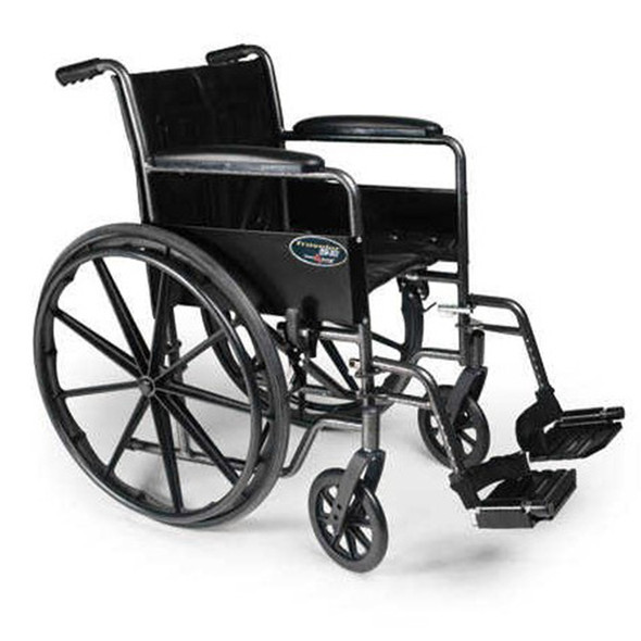 AL-52330BK | 20" REMV FULL ARM W/C FOOTREST/BLACK/500 LB CAP