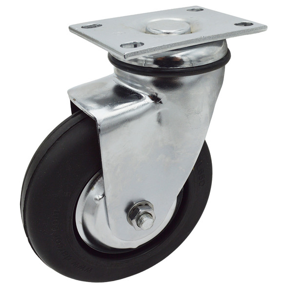 AL-40797P | 5" CART-WASHABLE SWIVEL CASTER NEOPRENE, SPECIFY PLATE SIZE
