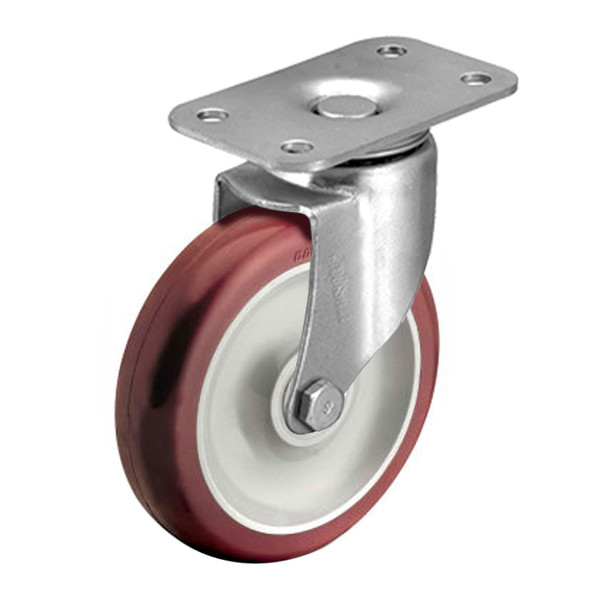 AL-15371 | 3" SWIVEL CASTER, POLYURETHANE DELRIN, 1-3/4" X 3" TOP PLATE