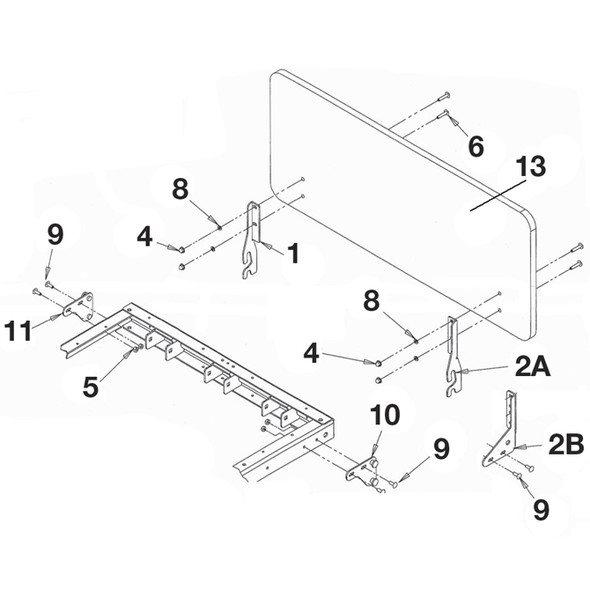 AL-79117 | FOOT BRACKET FOR EZE-LOK/LOMAX FIXED PANELS ONLY