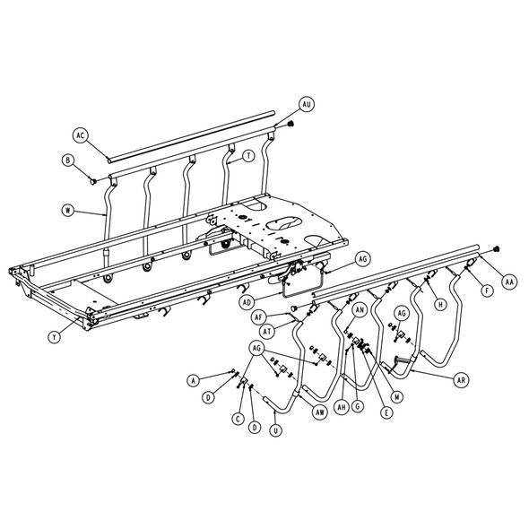 AL-74405 | FOLEY BAG RACK M-SERIES STRETCHER