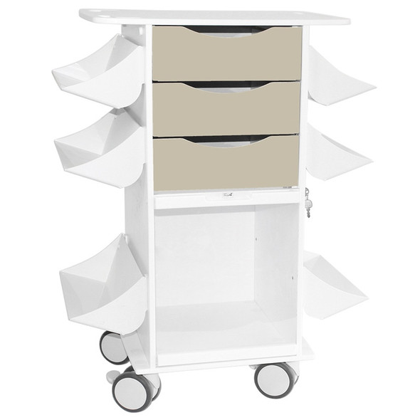 AL-78521 | SUTURE PROCEDURE CART 3 DRAWERS, 6 SHELVES