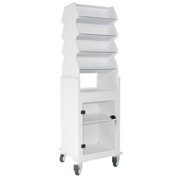 AL-78528 | TALL SLANTED SUTURE CART W/LOCKABLE DOOR BULK STORAGE