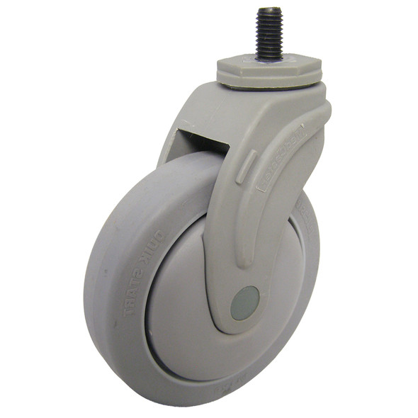 AL-75967 | 5" ANTIMICROBIAL SWIVEL CASTER PRECISION, THREADED STEM