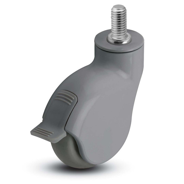 AL-76078B | 3" SWIVEL CASTER W/ BRAKE MONOTECH, SPECIFY FITTING