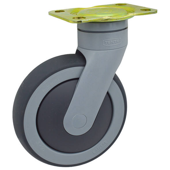AL-86100 | 5" SWIVEL CASTER, PRECISION TPR, 2-3/4" X 3-3/4" PLATE