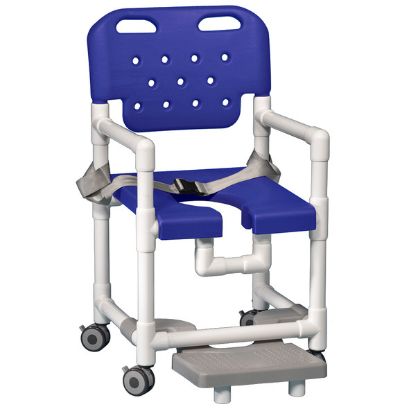 AL-82634 | SHOWER CHAIR 17" W/FOOTREST & SEAT BELT-SPECIFY COLOR
