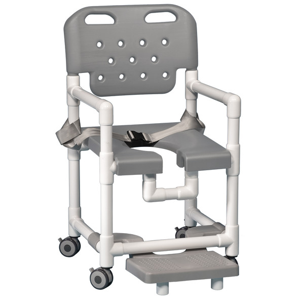 AL-82634 | SHOWER CHAIR 17" W/FOOTREST & SEAT BELT-SPECIFY COLOR