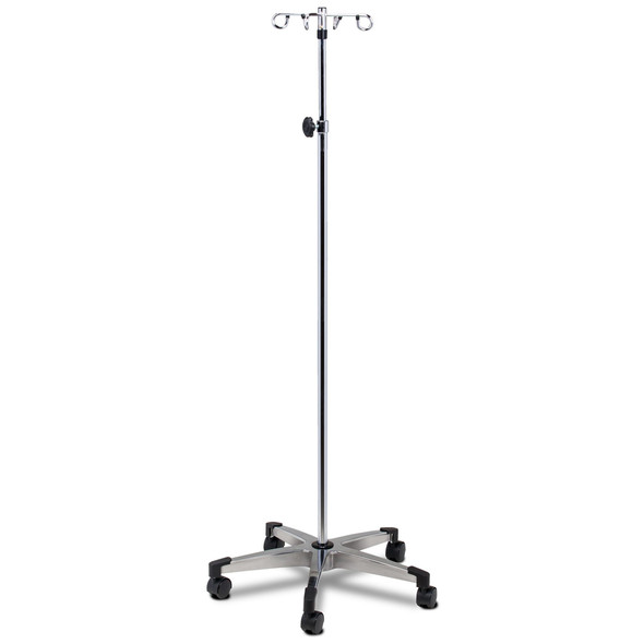 AL-43027 | 5 LEG IV POLE, TWIST KNOB LOCK SPECIFY NUMBER OF HOOKS