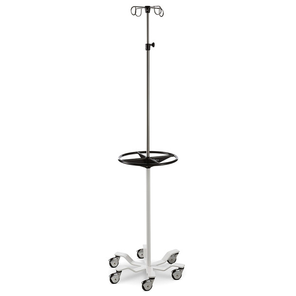AL-46377-6 | 6-LEG IV POLE, 4-HOOK TOP SUPPORT WHEEL, 22" DIAM