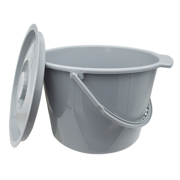 AL-2309B | COMMODE PAIL W/LID & HANDLE - 12 QT