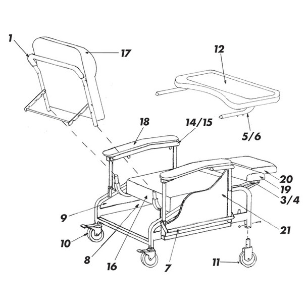 AL-58685L | LEFT UPHOLSTERED SIDE PANEL FOR MODEL 524/527/528