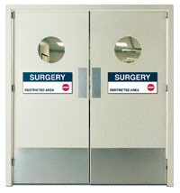 AL-54960 | Discontinued-10" X 23.5" DOOR SIGN "SURGERY" USE- LBL03