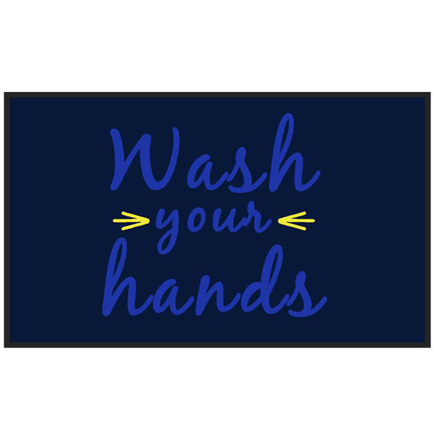 AL-85880 | MESSAGE MAT 5'W X 3'H WASH YOUR HANDS, CARPETED