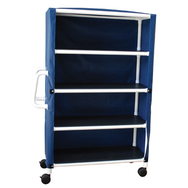AL-61618 | 4 SHELF JUMBO LINEN CART SPECIFY MESH/VINYL & COLOR
