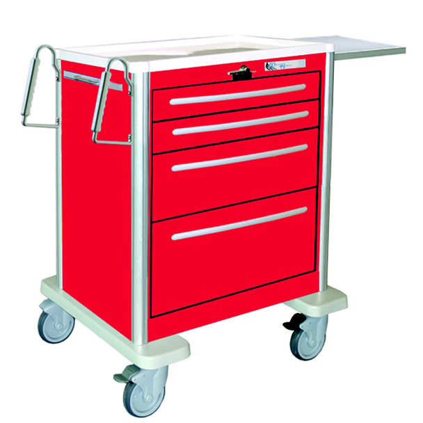 AL-75464 | CART W/LEVER LOCK, (4) DRAWERS 29" W X 24-1/2" D X 36" H