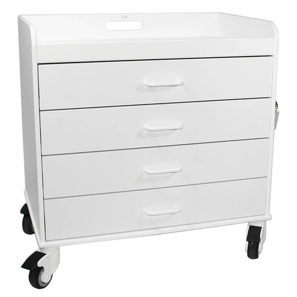 AL-78534 | X WIDE COMPACT CART W/LOCKING 4 DRWER CART (POLYETHYLENE)