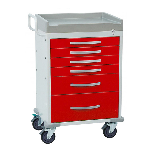 AL-83403 | 6-DRAWER MEDICAL CART BASIC AUTO-RETURN RAIL ON