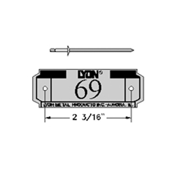 AL-76323 | NUMBER PLATE FOR LOCKERS (RIVETS INCLUDED) AL-76323 | NUMBER PLATE FOR LOCKERS (RIVETS INCLUDED)