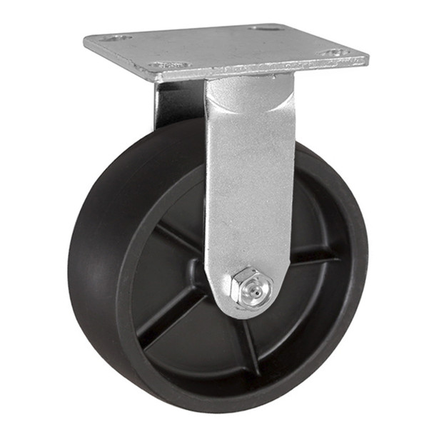 AL-41192 | 6" RIGID CASTER, HD PLASTIC ROLLER, SPECIFY TOP PLATE