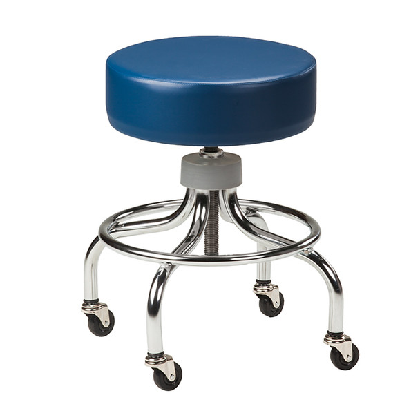 AL-42719 | 4-LEG STOOL W/ ROUND FOOT RING 14" DIAM SEAT - 19-25.5" HGHT