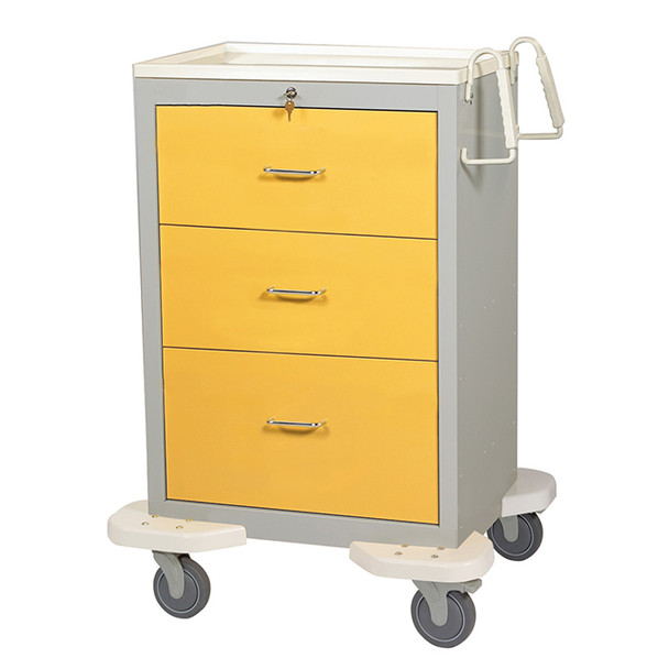 AL-83239 | 3 DRAWER ISOLATION CART W/KEY LOCK 25"X32"X46-1/4"SPCFY COLO