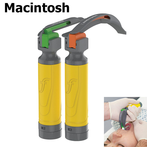 AL-85838 | MACINTOSH LARYNGOSCOPE BLADE & HANDLE CMBO, DISPOSABLE, PK/10